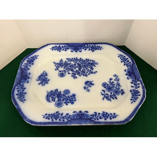 4 - Large Vintage Blue and White Charger Platter