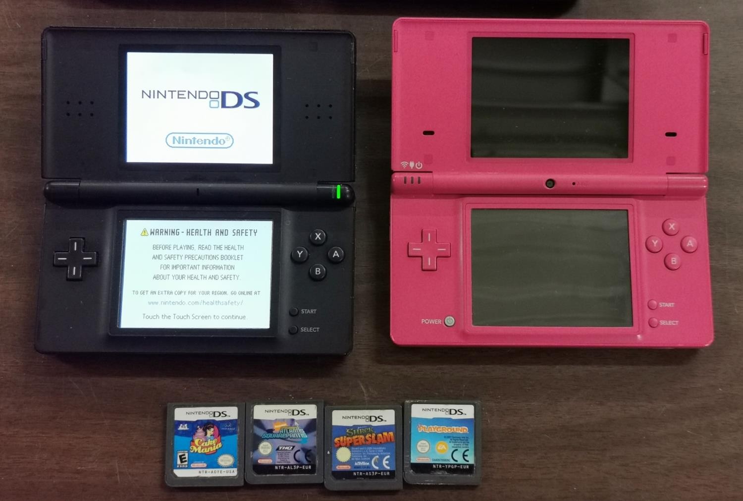 Nintendo Ds Lite And Pink Nintendo Ds With 4 X Games No Power Leads