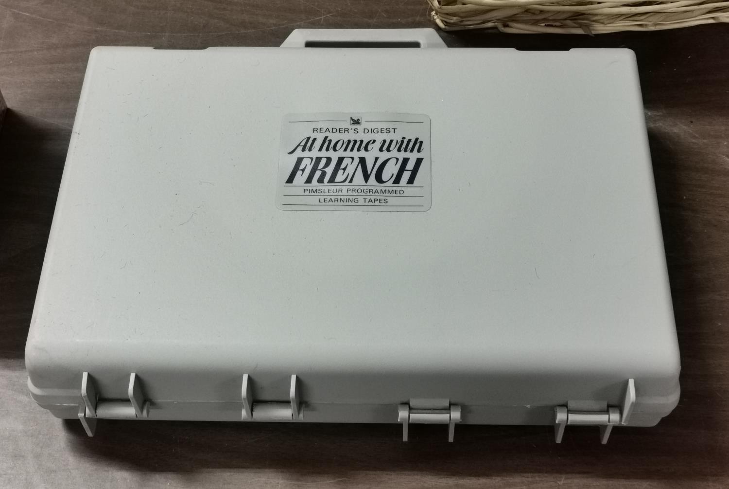 Reader's Digest At home with French, language tape set in case
