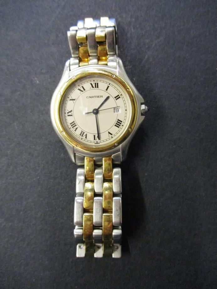 A vintage Cartier quartz watch with 