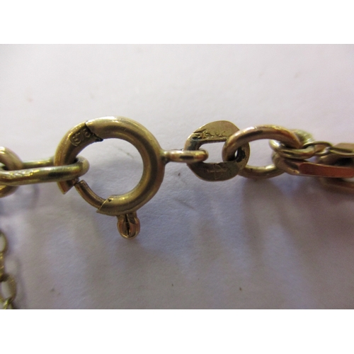 A 9ct gold necklace chain with working clasp and safety chain ,approx
