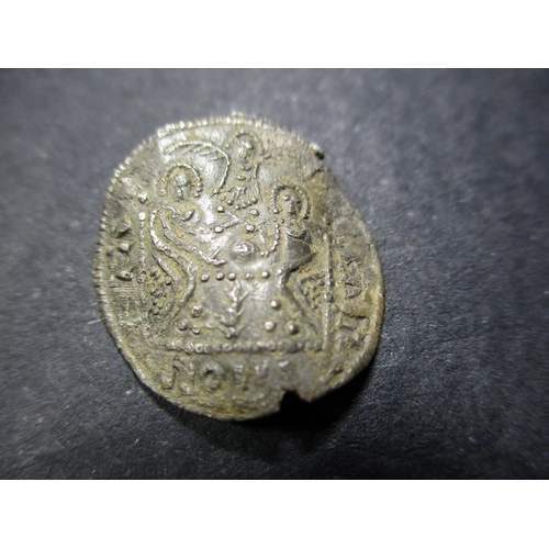 141 - Alfred the Great 871-899 A very rare silver penny? Depicting 2 seated figures below a dove