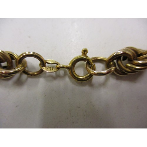 41 - A large 9ct gold twisted rope necklace, approx. weight 56.4g approx. linear length 87cm