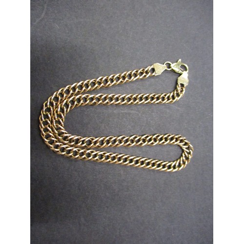 43 - A 9ct yellow gold chain link bracelet, approx. weight 12.6g approx. linear length 41cm,