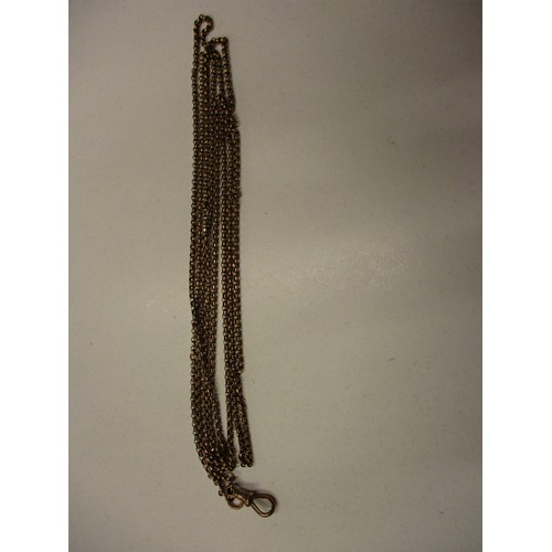 44 - A very long 9ct gold necklace chain, approx. weight 18.3g approx. linear length 147cm,