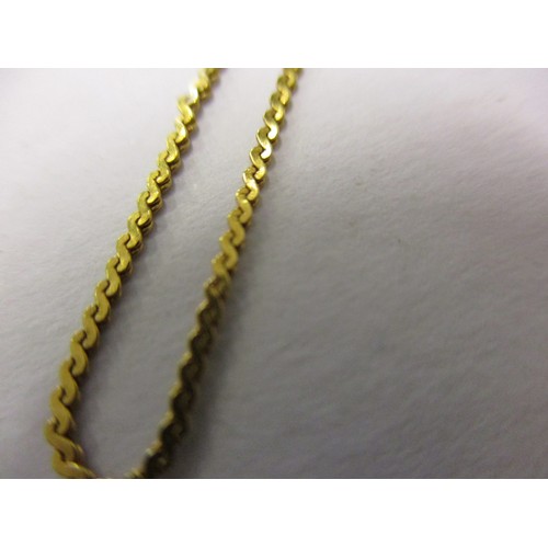 51 - An 18ct yellow gold fox tail necklace chain, approx. weight 2.4g