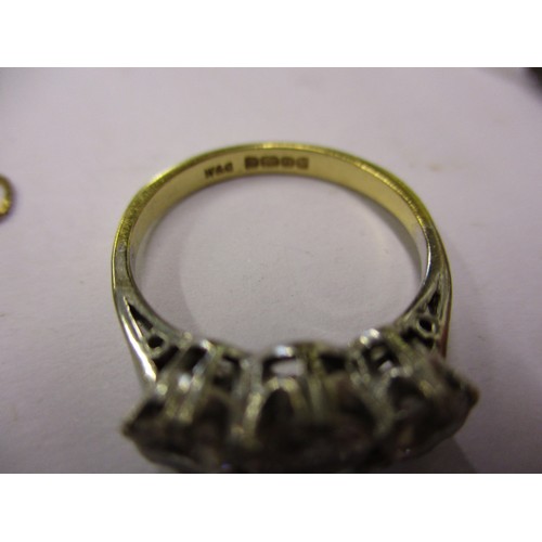 53 - A quantity of gold items, approx. combined weight 16.7g, most 9ct  but includes one 18ct ring