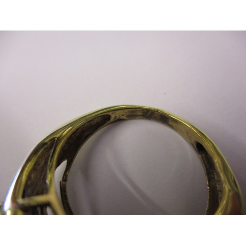 22 - A 14ct gold ring set with multiple various cut diamonds, approx. ring size M approx. weight 5.8g, in... 