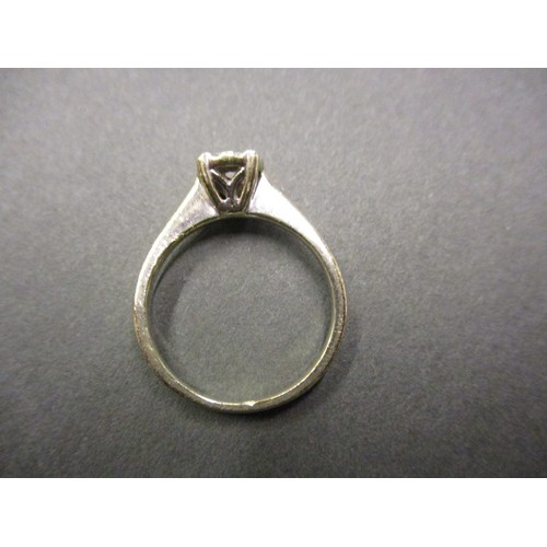 23 - A 9ct white gold diamond ring, approx. ring size L approx. weight 2.3g, in pre-owned condition with ... 