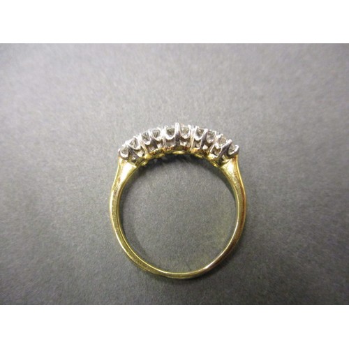 36 - An 18ct yellow gold 5 stone diamond ring, approx. ring size M approx. weight 2.6g, in pre-owned cond... 