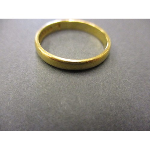 37 - A 22ct yellow gold wedding band, approx. weight 3.3g approx. ring size M, approx. width 3mm, in pre-... 