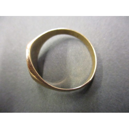 38 - A yellow gold signet ring, approx. weight 6.2g, approx. ring size X, marks worn and worn initials to... 