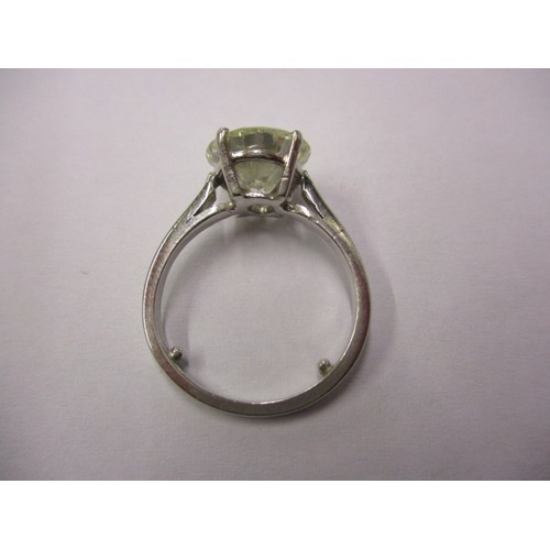 25 - A very large vintage diamond solitaire ring with platinum shank, the stone being approx. 3.12cts. Th... 