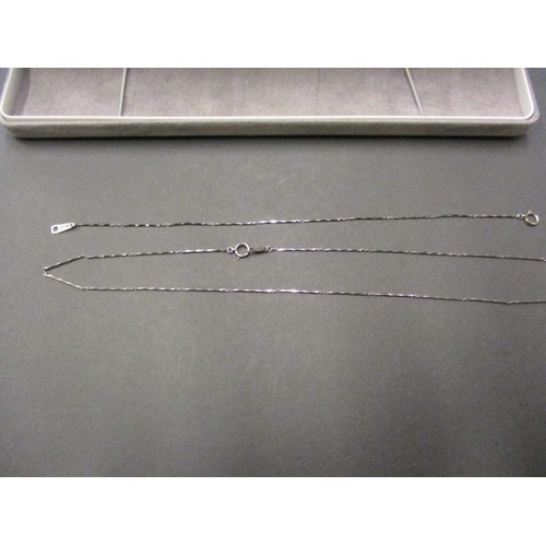 A 950 platinum necklace and matching bracelet, both in original ZALES retailers boxes, approx. weight 5.3g in good clean pre-owned condition, approx. linear lengths of 40cm and 19cm