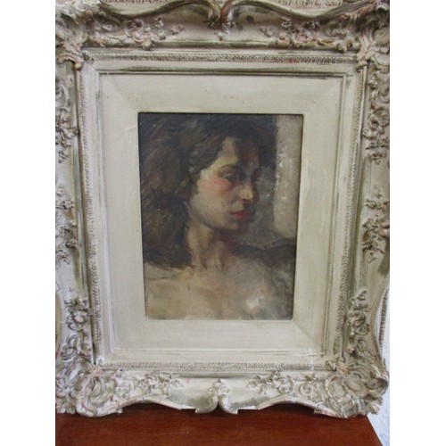 238 - An oil on board portrait in the manner of Augustus John (1878-1961) Provenanced by vendor as having ... 