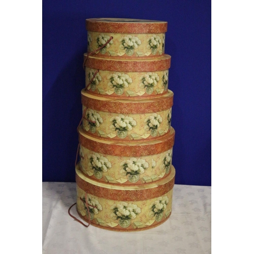 decorative stacking hat boxes