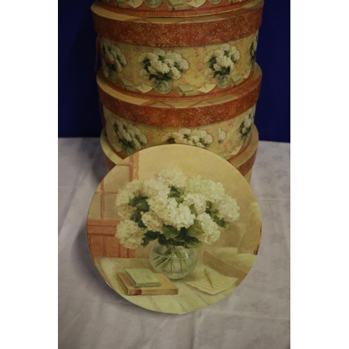 decorative stacking hat boxes