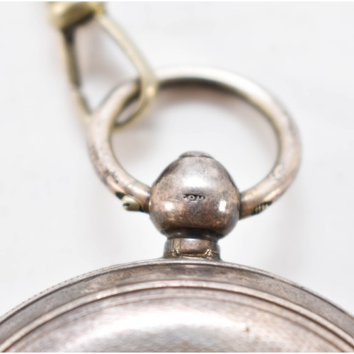 260 - An Antique English Silver Pocket Watch By J.G.Graves On Chain