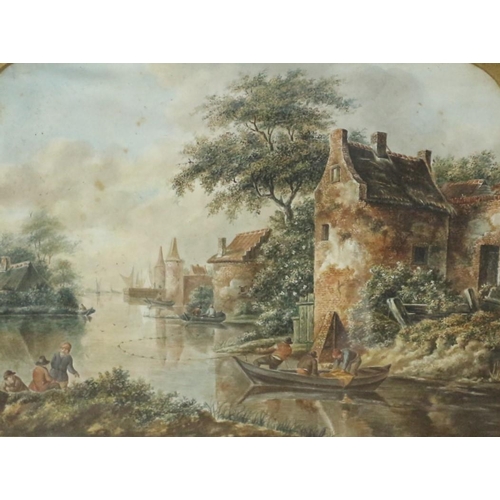 408 - Watercolour by Dutch Painter Andreas Schelfhout (1787 - 1870). Very Nicely Framed - 59 x 51cm in Fra... 