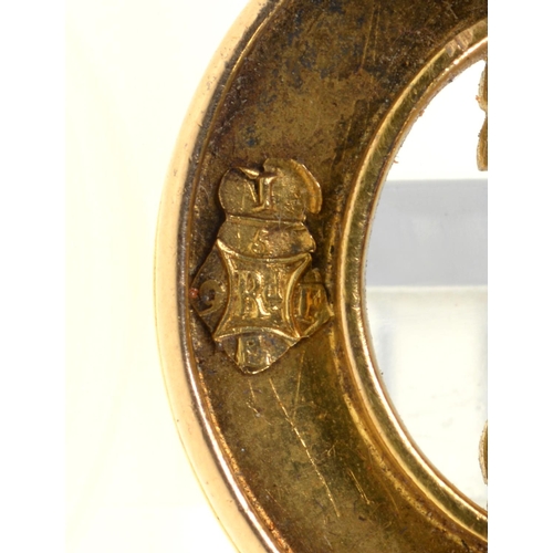 47 - A VICTORIAN DIAMOND, SPLIT PEARL AND GOLD GOOD LUCK HORSESHOE BROOCH, C1875 24mm, lozenge shaped POD... 