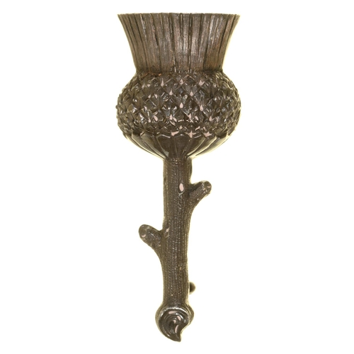 54 - A SCOTTISH VICTORIAN SILVER THISTLE HOLDER  in the form of a thistle flower, 53mm, PODR mark for 15 ... 