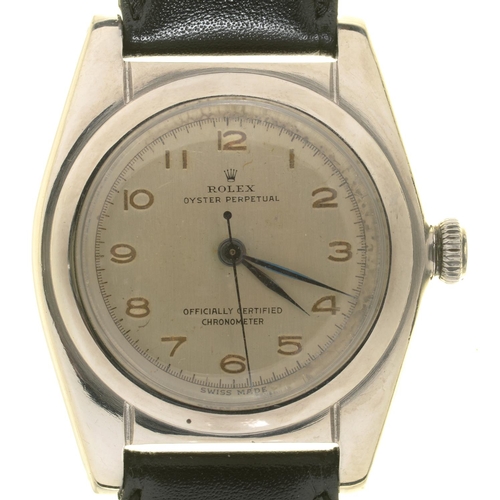58 - A ROLEX STAINLESS STEEL WRISTWATCH OYSTER PERPETUAL   Ref 2940 No 396252, winding crown marked ROLEX... 