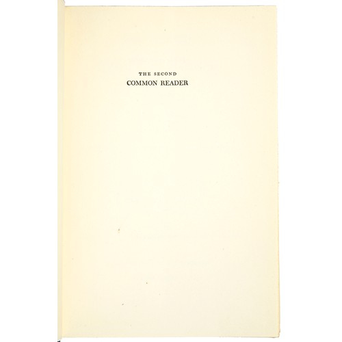 698 - WOOLF, VIRGINIA THE COMMON READER (TOGETHER WITH) THE SECOND COMMON READER - THE SECOND WORK SIGNED ... 