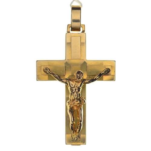 59 - A 9CT GOLD CRUCIFIX, 46MM INCLUDING LOOP, IMPORT MARKED SHEFFIELD 1997, 6.8G