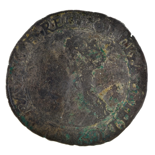 10 - Ireland, Elizabeth I, Base Silver Shilling, 1st coinage, mm rose, 8.6gm, (ex-Seaby 50/- 1963), weak ... 