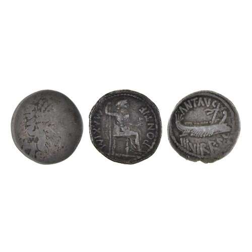5 - Roman Republican Coinage, Ar Denarius, L. Appuleius Saturnius, fair; Mark Antony, Legionary Ar Denar... 