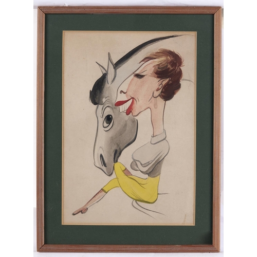 1451 - Glan Williams (1912-1986) - Hunting Types, three, one signed, pen, pencil, ink and watercolour, one ... 