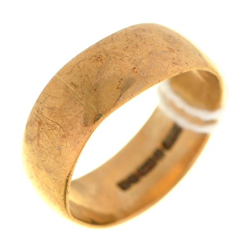 12 - A 9ct gold wedding ring, Birmingham 1966, 7.6g, size S