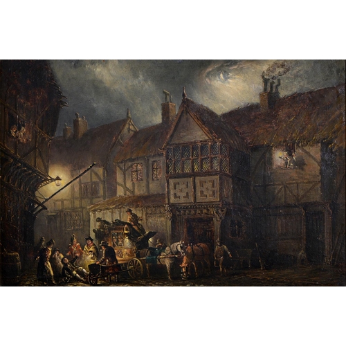 456 - Thomas Cooper Moore (1827-1901) - The Light of Other Days Old Peter's Gate Nottingham, signed, signe... 