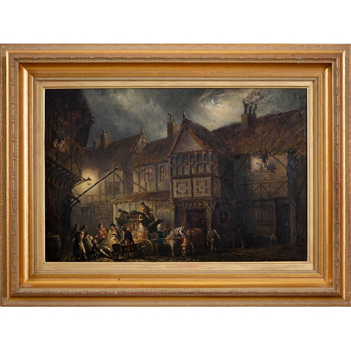 456 - Thomas Cooper Moore (1827-1901) - The Light of Other Days Old Peter's Gate Nottingham, signed, signe... 