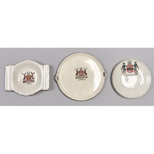 481 - Nottingham. A collection of crested china with Nottingham arms or image, early 20th c, various manuf... 