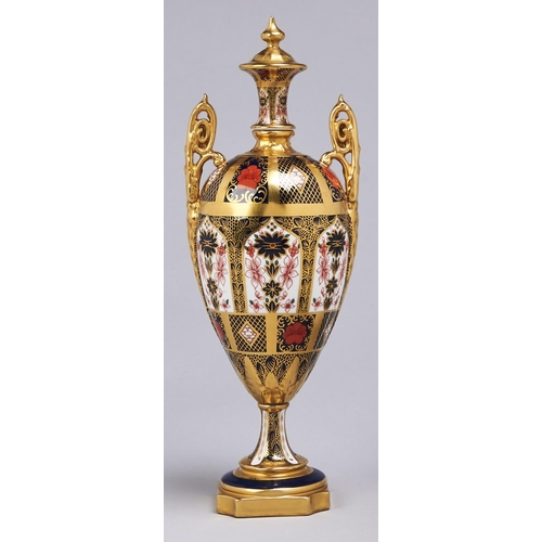 533 - A Royal Crown Derby Imari vase, 31cm h, printed mark