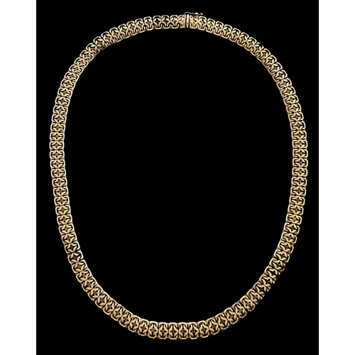 54 - A 9ct gold necklace, 42.5cm l, import marked Birmingham 1977, 23.3g