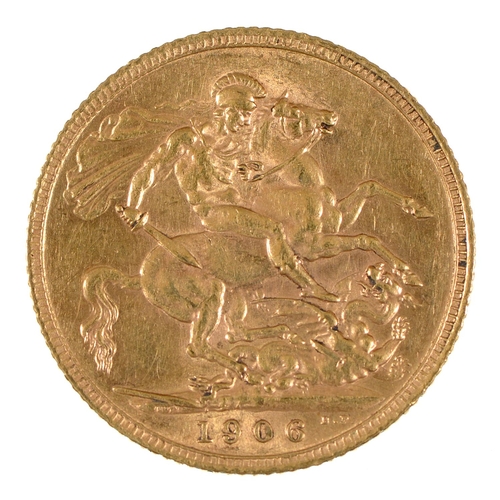 18 - Gold coin. Sovereign 1906