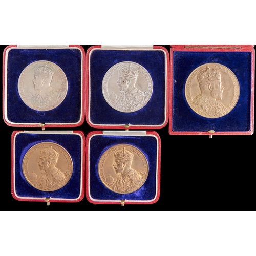 528 - Coronation of George V  commemorative medal 1911, silver, two, 51mm, the official Royal Mint issue, ... 