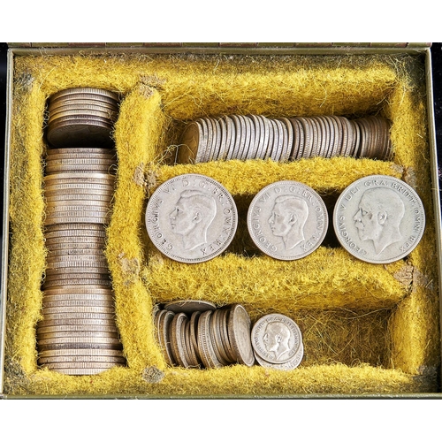 542 - Silver coins. United Kingdom, principally shillings, florins and halfcrowns, period 1920-1946, appro... 