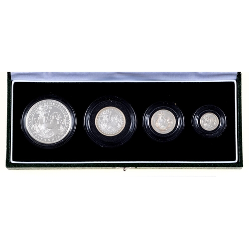 1046 - Silver coin. Proof Britannia four-coin collection 1997
