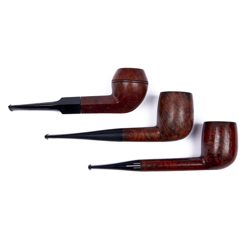 1087 - Smoking. Three vintage briar tobacco pipes, one marked CAPTAIN BLACK LONDON MADE