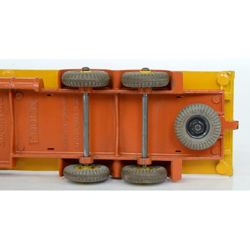 1094 - Dinky Toys 503 Foden flat truck with tailboard, orange with yellow, boxed, VG with minute paint chip... 