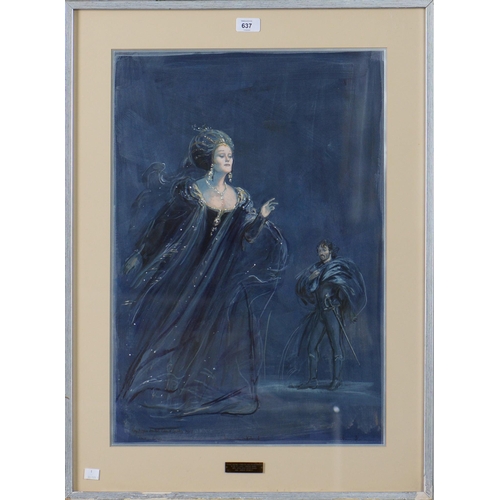 637 - Michael Stennett (1946-2020) - Costume Design for Dame Joan Sutherland in the role of Lucretia Borgi... 