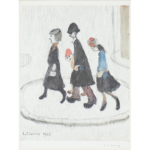 684 - Laurence Stephen Lowry RA (1887-1976) – The Family, reproduction printed in colour, from the edition... 