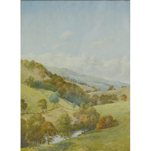 693 - Alfred John Keene (1864-1930) - The Manifold Valley, watercolour, 52 x 38cm