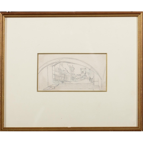 1003 - Peter de Wint OWS (1784-1849) - The Devil's Hole Lincoln, pencil, 80 x 150mmProvenance: Vokins, de W... 