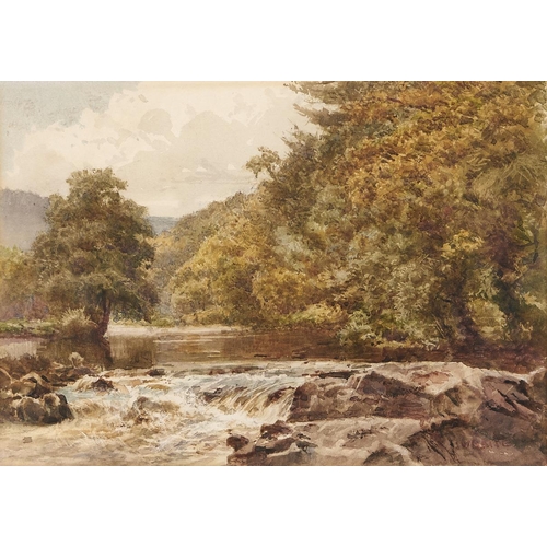 1019 - James Whaite (Exhibited 1881-1916) - River Scenes, a pair, both signed, watercolour, 24.5 x 34.5cm (... 