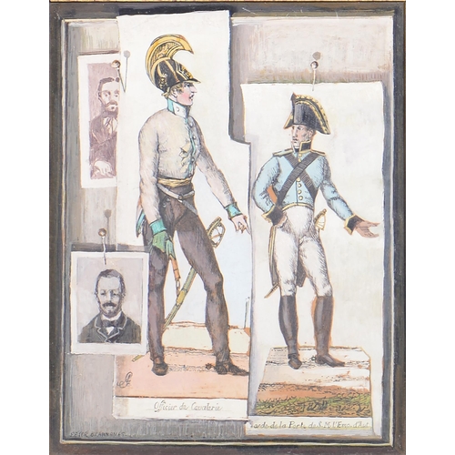 1005 - Peter Brannan (1926-1994) - The Officers, signed and dated '68, oil on board, 22.5 x 17.5cmProvenanc... 
