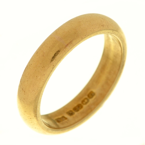 19 - A 22ct gold wedding ring, Birmingham 1928, 10.4g, size Q